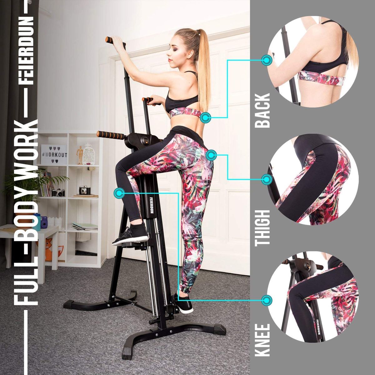 Adjustable Vertical Climber Cardio Machine - آلة تسلق عمودية قابلة للتعديل لتمارين الكارديو